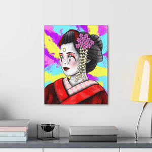 Cyber Geisha Canvas Wrap