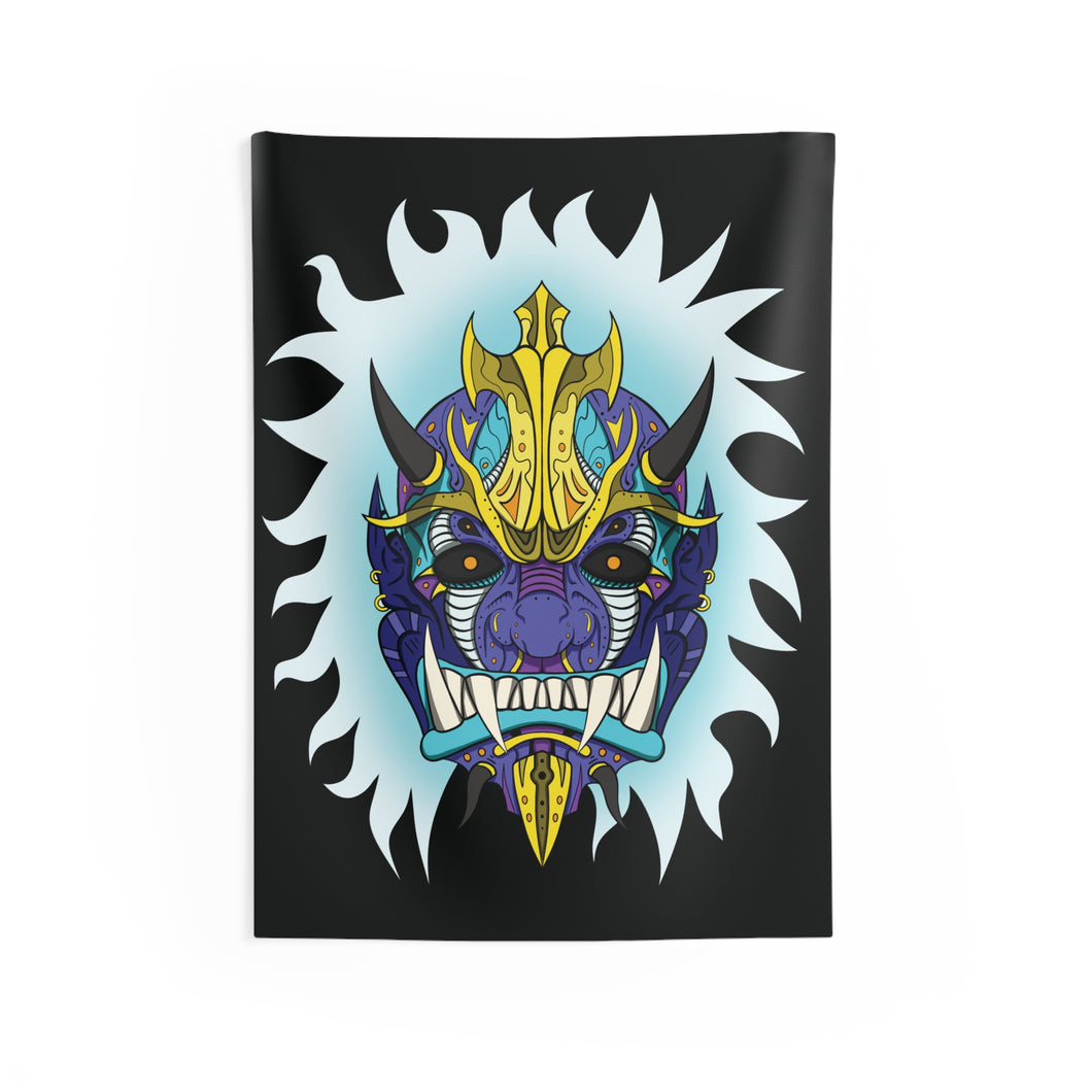 Blue Spirit Oni Wall Tapestry