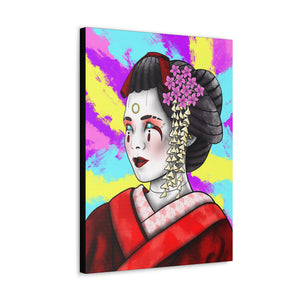 Cyber Geisha Canvas Wrap