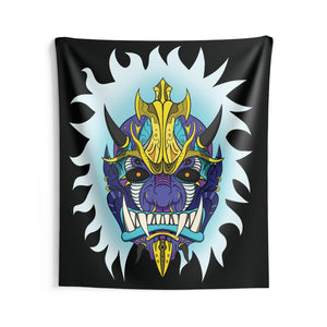 Blue Spirit Oni Wall Tapestry