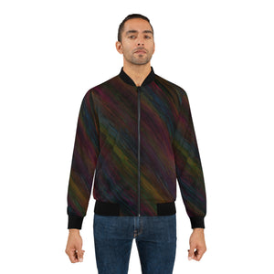 Rainbow Wave Bomber Jacket