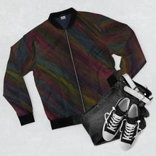 Load image into Gallery viewer, Rainbow Wave Bomber Jacket
