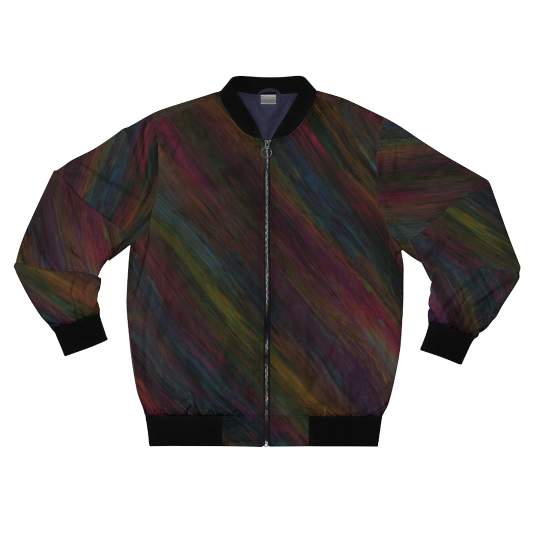 Rainbow Wave Bomber Jacket